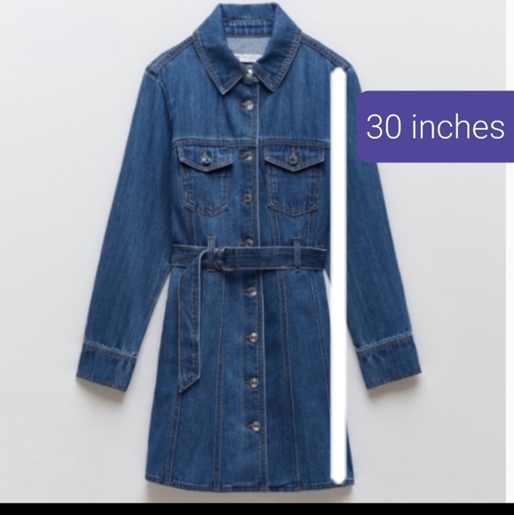 Zara long sleeve belted dress - Picture 5 of 5